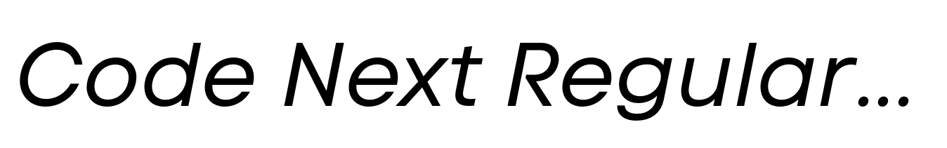 Code Next Regular Italic